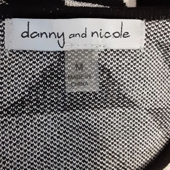 Danny & Nicole Bodycon Cream and Black Sweater Dress - Picture 12 of 13